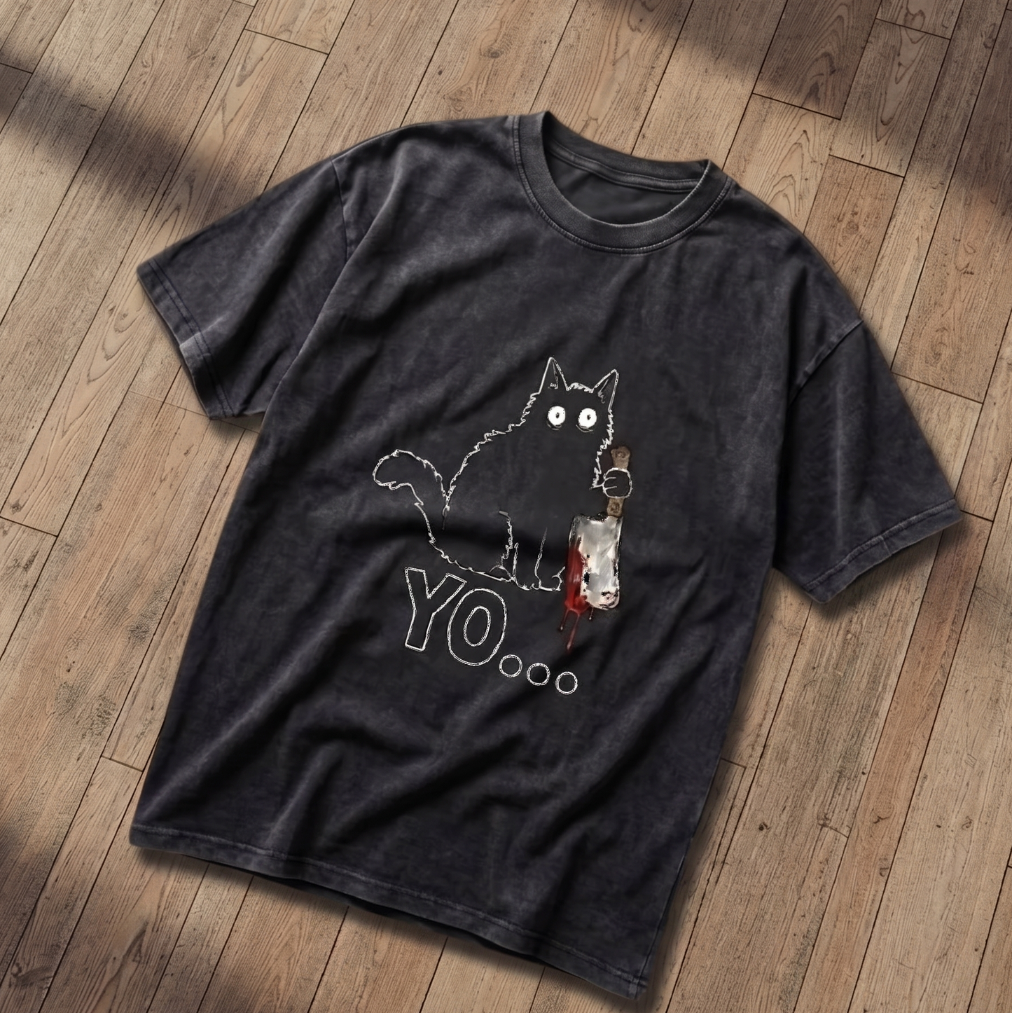 "YO..." Heavyweight Cat Tee